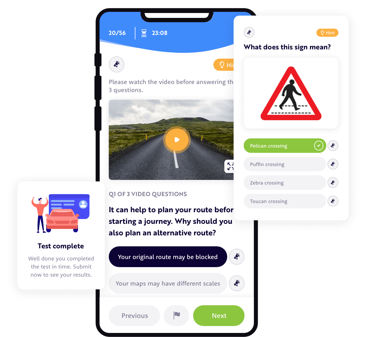 Zebra crossing sign - Theory Test